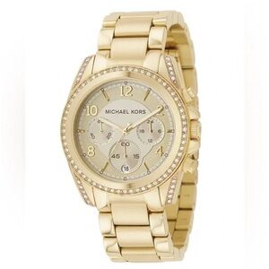 Michael Kors Blair Glitz Gold Stainless Steel Quartz Women’s Watch Pre-Owned